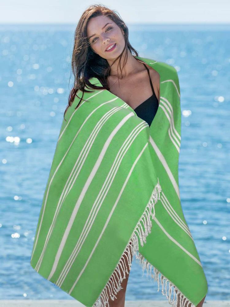 Swimsuits & Cover-Ups |   Sand-free Beach Towels Stripe Print Shawl Large Size 180*90cm Clothing Swimsuits & Cover-Ups