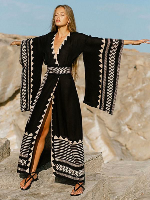 Swimsuits & Cover-Ups |   Women Cover Ups Black Color Block Long Sleeves Summer Sexy Swimwear Clothing Swimsuits & Cover-Ups