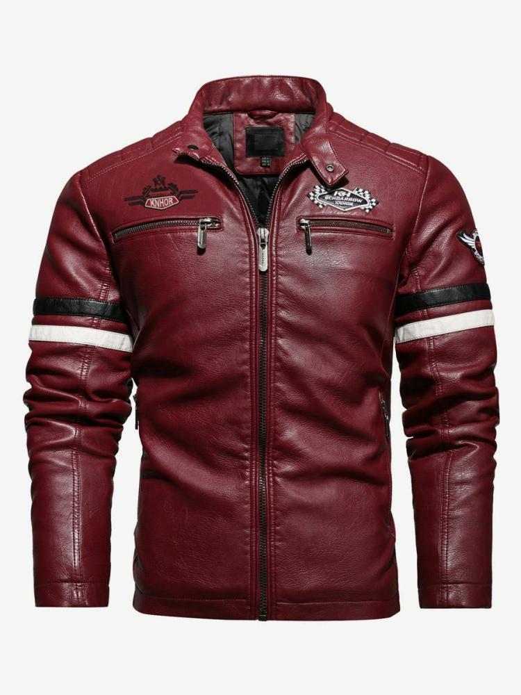 Men’s Clothing |   Jackets & Coats Jacket Jackets Casual Stripes Red Red Cool Clothing Men's Clothing